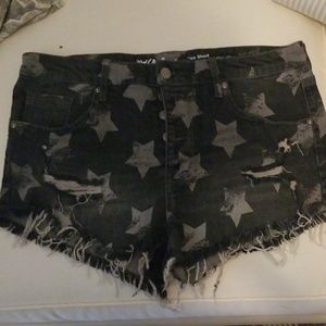 Mossimo black distressed with white stars